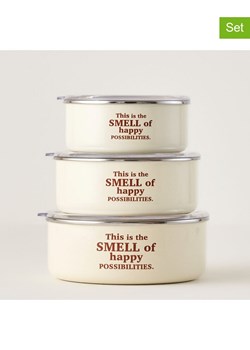 BELLA MAISON Pojemniki (3 szt.) "Cozy" w kolorze kremowym ze sklepu Limango Polska w kategorii Pojemniki kuchenne - zdjęcie 189346252