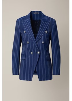 Marynarka Damska Granatowa z Wełną w Prążek Aniceta ze sklepu Lancerto S.A. w kategorii Marynarki damskie - zdjęcie 189346374