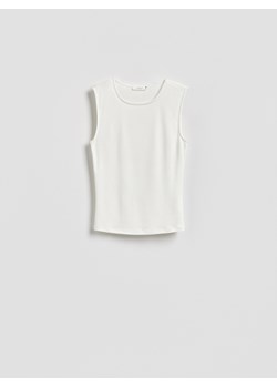 Reserved - Top z wiskozą - złamana biel ze sklepu Reserved w kategorii Bluzki damskie - zdjęcie 189348200