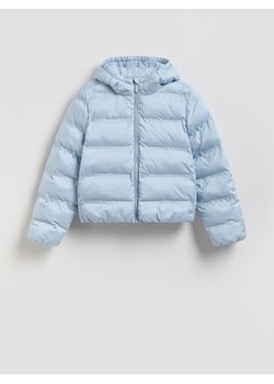 Reserved - Pikowana kurtka z kapturem - jasnoniebieski ze sklepu Reserved w kategorii Kurtki dziewczęce - zdjęcie 189348391