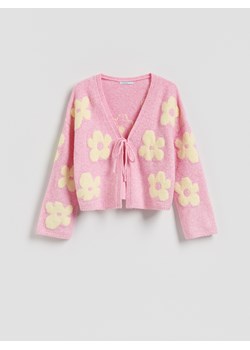 Reserved - Wzorzysty kardigan - różowy ze sklepu Reserved w kategorii Swetry damskie - zdjęcie 189348622