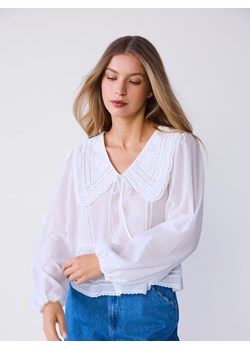 Reserved - Bluzka z kołnierzem - biały ze sklepu Reserved w kategorii Bluzki damskie - zdjęcie 189348702