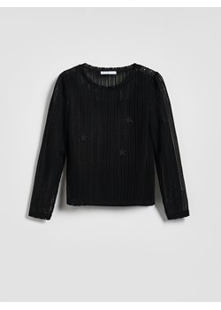 Reserved - Dzianinowa bluzka z topem - czarny ze sklepu Reserved w kategorii Bluzki dziewczęce - zdjęcie 189348711
