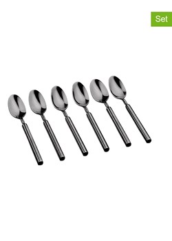 Björn Łyżeczki (6 szt.) "Viggo" w kolorze czarnym do kawy - dł. 14 cm ze sklepu Limango Polska w kategorii Sztućce - zdjęcie 189349070