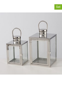 Boltze Lampiony (2 szt.) "Kiruna" w kolorze srebrnym ze sklepu Limango Polska w kategorii Świeczniki - zdjęcie 189349201