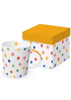 ppd Kubek jumbo "Points" w kolorze białym ze wzorem - 400 ml ze sklepu Limango Polska w kategorii Dzbanki i zaparzacze - zdjęcie 189351960