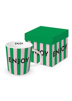 ppd Kubek jumbo "Formart Enjoy" w kolorze zielono-jasnoróżowym - 400 ml ze sklepu Limango Polska w kategorii Dzbanki i zaparzacze - zdjęcie 189351964