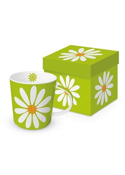 ppd Kubek jumbo "Happy Flower" w kolorze zielono-białym - 400 ml ze sklepu Limango Polska w kategorii Naczynia - zdjęcie 189351973