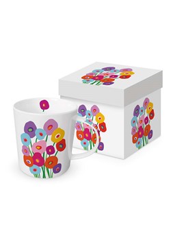 ppd Kubek jumbo "Super Bouquet" w kolorze białym ze wzorem - 400 ml ze sklepu Limango Polska w kategorii Dzbanki i zaparzacze - zdjęcie 189351980
