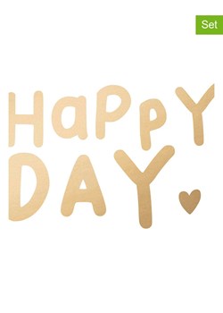 ppd Serwetki (40 szt.) "Happy Day" w kolorze złoto-białym ze sklepu Limango Polska w kategorii Akcesoria kuchenne - zdjęcie 189351984
