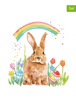 ppd Serwetki (40 szt.) "Rainbow Rabbit" w kolorze białym ze wzorem ze sklepu Limango Polska w kategorii Akcesoria kuchenne - zdjęcie 189352004