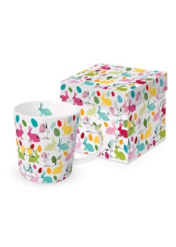 ppd Kubek jumbo "Rabbits &amp; Eggs" w kolorze białym ze wzorem - 350 ml ze sklepu Limango Polska w kategorii Naczynia - zdjęcie 189352022