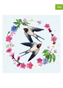 ppd Serwetki (40 szt.) "Romantique" w kolorze błękitnym ze wzorem ze sklepu Limango Polska w kategorii Akcesoria kuchenne - zdjęcie 189352061