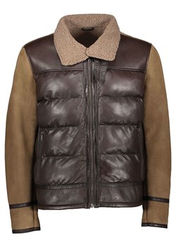 Bugatti Skórzana kurtka w kolorze brązowo-jasnobrązowym ze sklepu Limango Polska w kategorii Kurtki męskie - zdjęcie 189352101