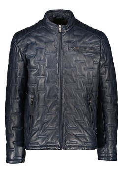 Bugatti Skórzana kurtka w kolorze granatowym ze sklepu Limango Polska w kategorii Kurtki męskie - zdjęcie 189352261