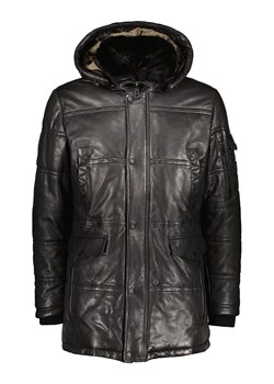 Bugatti Skórzany płaszcz w kolorze czarnym ze sklepu Limango Polska w kategorii Kurtki męskie - zdjęcie 189352270