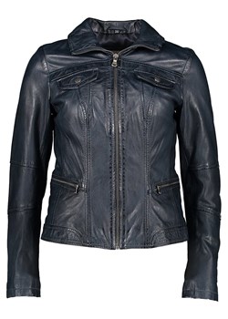 7eleven Skórzana kurtka "Mona" w kolorze granatowym ze sklepu Limango Polska w kategorii Kurtki damskie - zdjęcie 189352434
