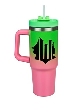 Undercover Kubek termiczny "Wicked" w kolorze zielono-różowym - 880 ml ze sklepu Limango Polska w kategorii Kubki termiczne - zdjęcie 189356940
