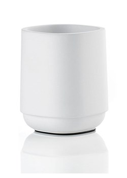 Zone Denmark Kubek łazienkowy "Time White" w kolorze białym - wys. 9 x Ø 8,5 cm ze sklepu Limango Polska w kategorii Dozowniki do mydła - zdjęcie 189358052