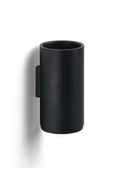 Zone Denmark Kubek łazienkowy "Rim" w kolorze czarnym - wys. 13,6 x Ø 7 cm ze sklepu Limango Polska w kategorii Dozowniki do mydła - zdjęcie 189358244