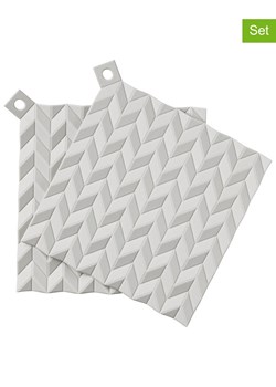 RIG-TIG Łapki kuchenne (2 szt.) "Hold on" w kolorze szarym - 20,5 x 20,5 cm ze sklepu Limango Polska w kategorii Tekstylia kuchenne - zdjęcie 189358253