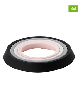 RIG-TIG Podkładki (4 szt.) w kolorze różowym, szarym i czarnym - Ø 13 cm ze sklepu Limango Polska w kategorii Akcesoria kuchenne - zdjęcie 189358411