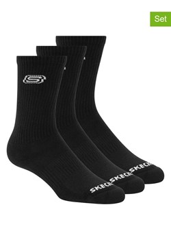 Skechers Skarpety (3 pary) w kolorze czarnym ze sklepu Limango Polska w kategorii Skarpetki męskie - zdjęcie 189358593