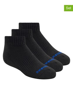 Skechers Skarpety (3 pary) w kolorze czarnym ze sklepu Limango Polska w kategorii Skarpetki dziecięce - zdjęcie 189358680