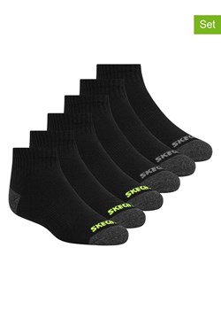 Skechers Skarpety (6 par) w kolorze antracytowo-czarno-białym ze sklepu Limango Polska w kategorii Skarpetki dziecięce - zdjęcie 189358720
