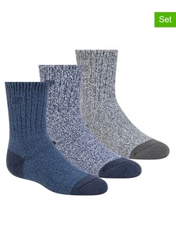 Skechers Skarpety (3 pary) w kolorze niebieskim i szarym ze sklepu Limango Polska w kategorii Skarpetki dziecięce - zdjęcie 189358792