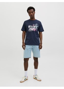 Jack &amp; Jones Koszulka "Jaxon" w kolorze granatowym ze sklepu Limango Polska w kategorii T-shirty męskie - zdjęcie 189359961
