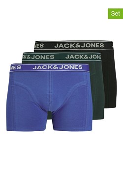Jack &amp; Jones Bokserki (3 pary) w kolorze niebiesko-czarno-zielonym ze sklepu Limango Polska w kategorii Majtki męskie - zdjęcie 189362313