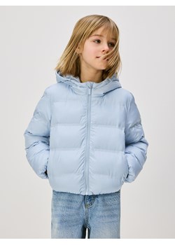 Reserved - Pikowana kurtka z kapturem - jasnoniebieski ze sklepu Reserved w kategorii Kurtki dziewczęce - zdjęcie 189363020