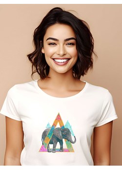 WOOOP Koszulka "Elephant" w kolorze białym ze sklepu Limango Polska w kategorii Bluzki damskie - zdjęcie 189363873