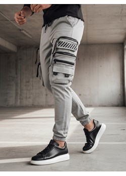 Spodnie męskie bojówki szare Dstreet UX4159 ze sklepu DSTREET.PL w kategorii Spodnie męskie - zdjęcie 189364583
