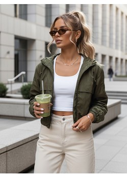 Kurtka przejściowa damska z kapturem GRAUS zielona Dstreet TY4223 ze sklepu DSTREET.PL w kategorii Kurtki damskie - zdjęcie 189364602