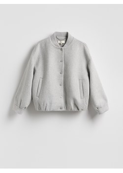 Reserved - Kurtka bomberka z wełną - szary ze sklepu Reserved w kategorii Kurtki damskie - zdjęcie 189364650