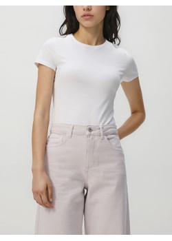 Reserved - T-shirt slim fit - biały ze sklepu Reserved w kategorii Bluzki damskie - zdjęcie 189364663