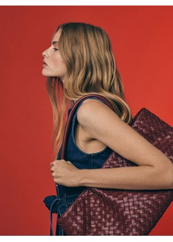 Reserved - Torebka shopper - czerwony ze sklepu Reserved w kategorii Torebki damskie - zdjęcie 189364852