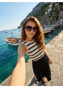 Sinsay - Sukienka z dzianinowym topem - czarny ze sklepu Sinsay w kategorii Sukienki - zdjęcie 189365850