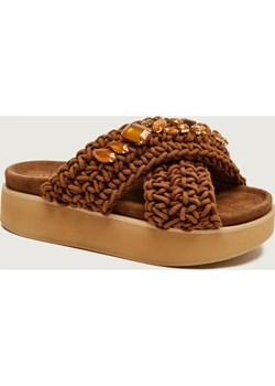 INUIKII Klapki WOVEN STONES | zamsz ze sklepu Gomez Fashion Store w kategorii Klapki damskie - zdjęcie 189366950