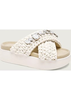 INUIKII Klapki WOVEN STONES | zamsz ze sklepu Gomez Fashion Store w kategorii Klapki damskie - zdjęcie 189367050