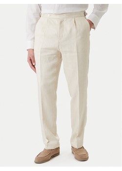 BOSS Spodnie materiałowe H-Perino 50563231 Beżowy Relaxed Fit ze sklepu MODIVO w kategorii Spodnie męskie - zdjęcie 189367064