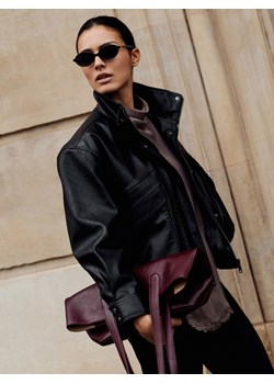 Reserved - Kurtka z imitacji skóry - czarny ze sklepu Reserved w kategorii Kurtki damskie - zdjęcie 189368533