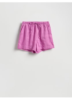 Reserved - Lniane szorty - fioletowy ze sklepu Reserved w kategorii Szorty - zdjęcie 189368574