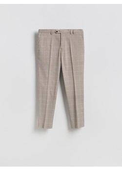 Reserved - Garniturowe spodnie carrot - brązowy ze sklepu Reserved w kategorii Spodnie męskie - zdjęcie 189368582