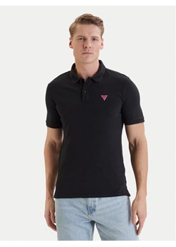 Guess Polo F6GP03 K9WF1 Czarny Slim Fit ze sklepu MODIVO w kategorii T-shirty męskie - zdjęcie 189368901