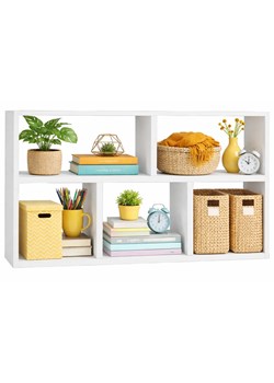 Biała Półka Regał Wiszący 5 Komorowy A0-R00 ze sklepu Edinos.pl w kategorii Półki - zdjęcie 189370614