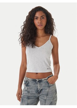 Guess Jeans Top W6GPB5 KG372 Szary Regular Fit ze sklepu MODIVO w kategorii Bluzki damskie - zdjęcie 189371884