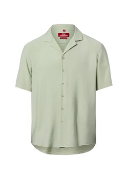 Finshley & Harding London Męska koszulka z krótkim rękawem Mężczyźni Comfort Fit Sztuczne włókno seledynowy jednolity ze sklepu vangraaf w kategorii Koszule męskie - zdjęcie 189372551